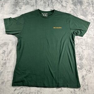 Columbia Sportswear Mens TShirt Green Graphic Print Short Sleeve Size L